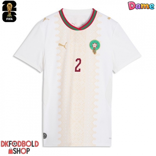 Marokko Achraf Hakimi #2 Udebanetrøje Dame VM 2026 Kort ærmer